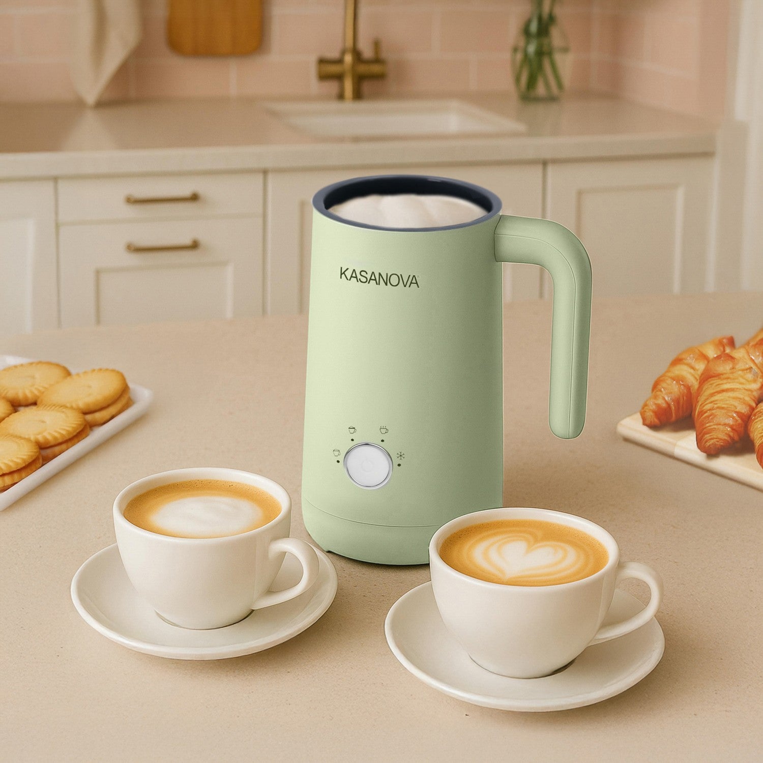 Montalatte elettrico 4 in 1 verde 500 W verde Kasanova