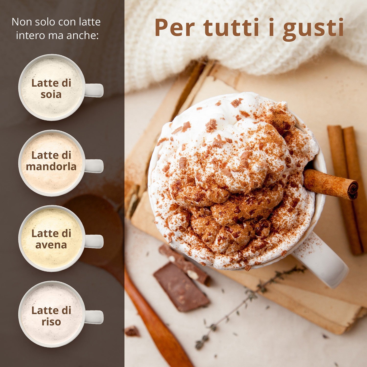 Montalatte digitale 4 funzioni 500 W ottanio blu Kasanova