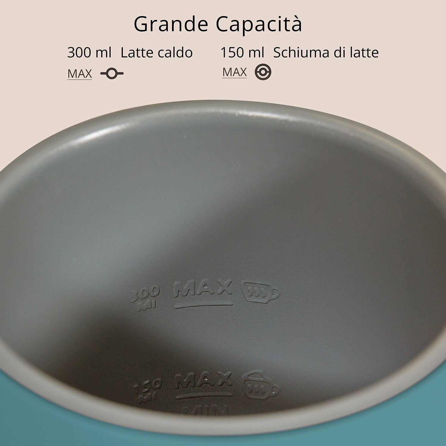 Montalatte digitale 4 funzioni 500 W ottanio blu Kasanova