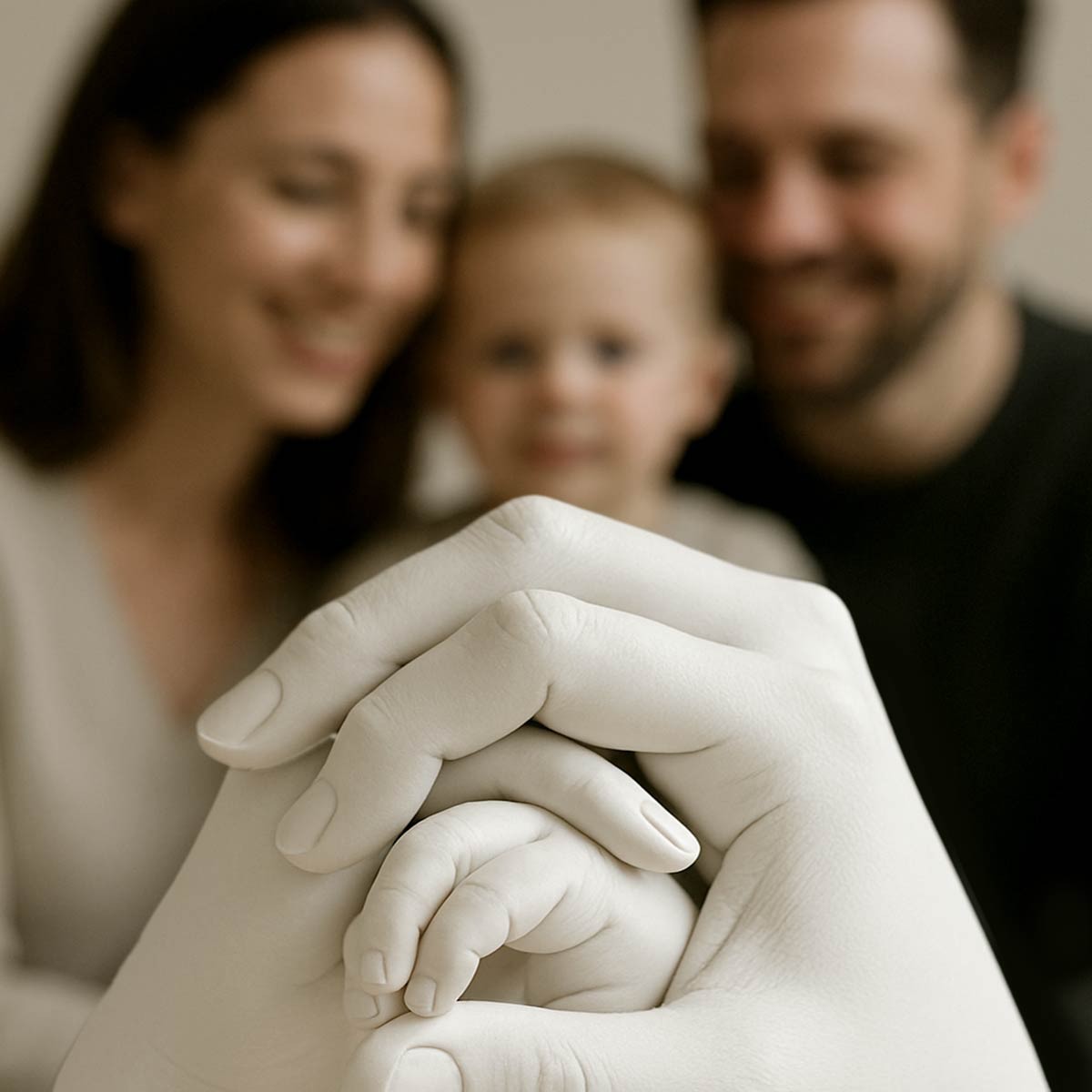 Kit calco mani 3D per coppia e famiglia Love Cast Gesso Ceramico Love Cast
