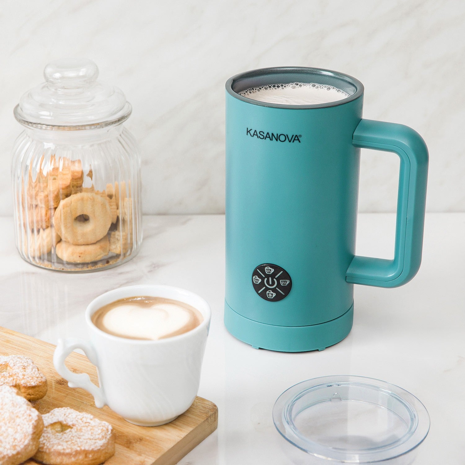 Montalatte digitale 4 funzioni 500 W ottanio blu Kasanova