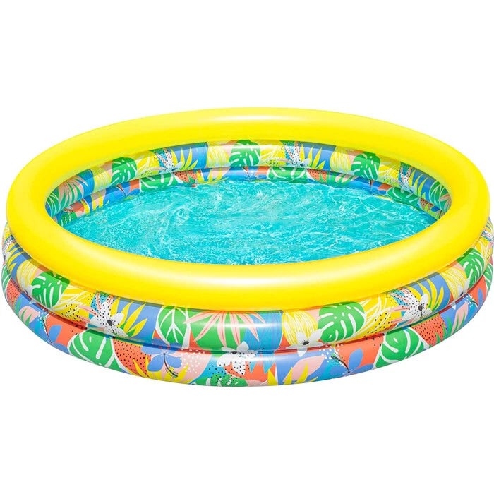 Piscina Gonfiabile Bestway Fantasia Floreale a 3 Anelli 168x38 cm, Piscina per Bambini e Famiglia | Bestway