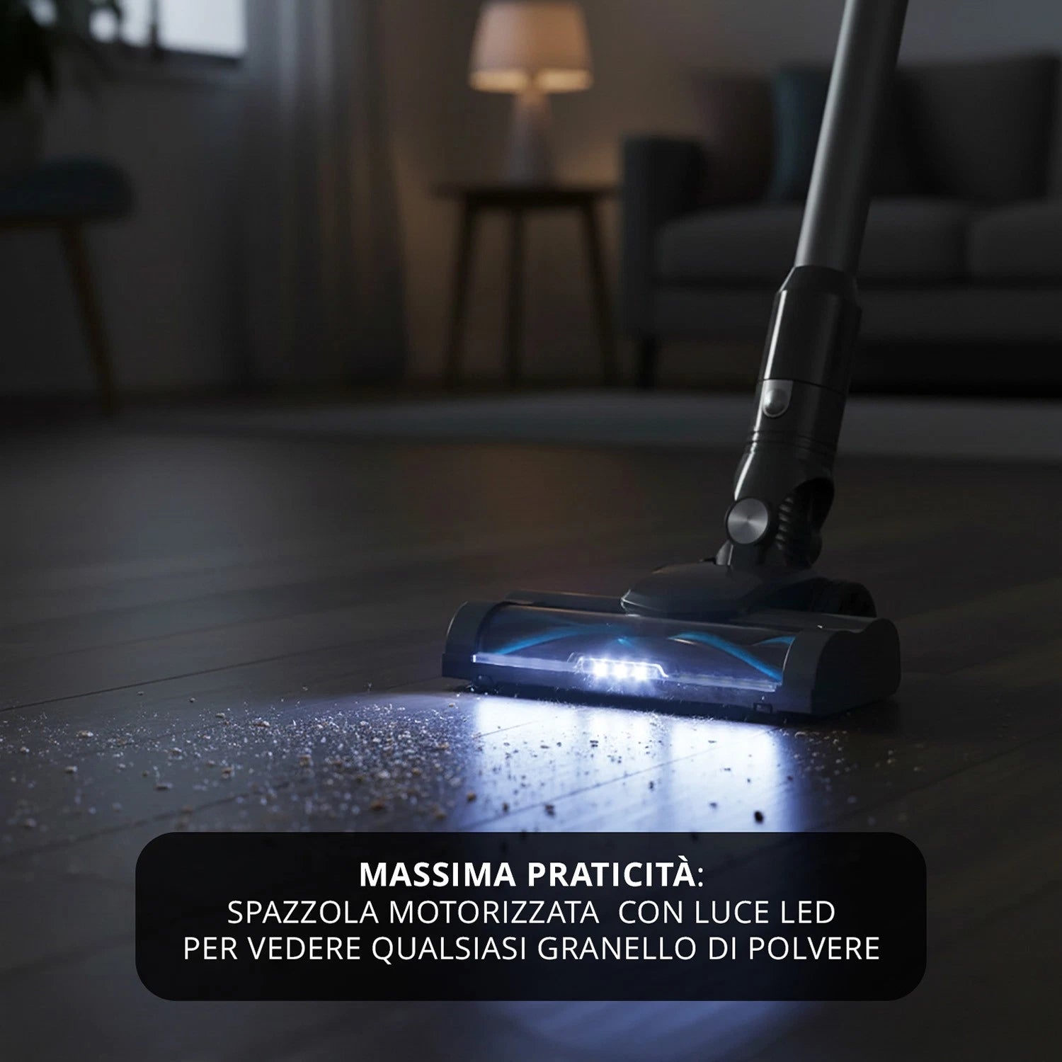 Scopa ciclonica senza fili 250W argento grigio Kasanova