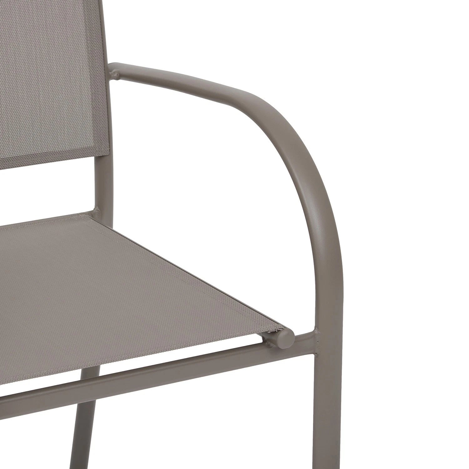 Sedia da Giardino Kasanova Piazza con Braccioli Marrone Caffè, Struttura in Alluminio Impilabile | 56x65x88 cm
