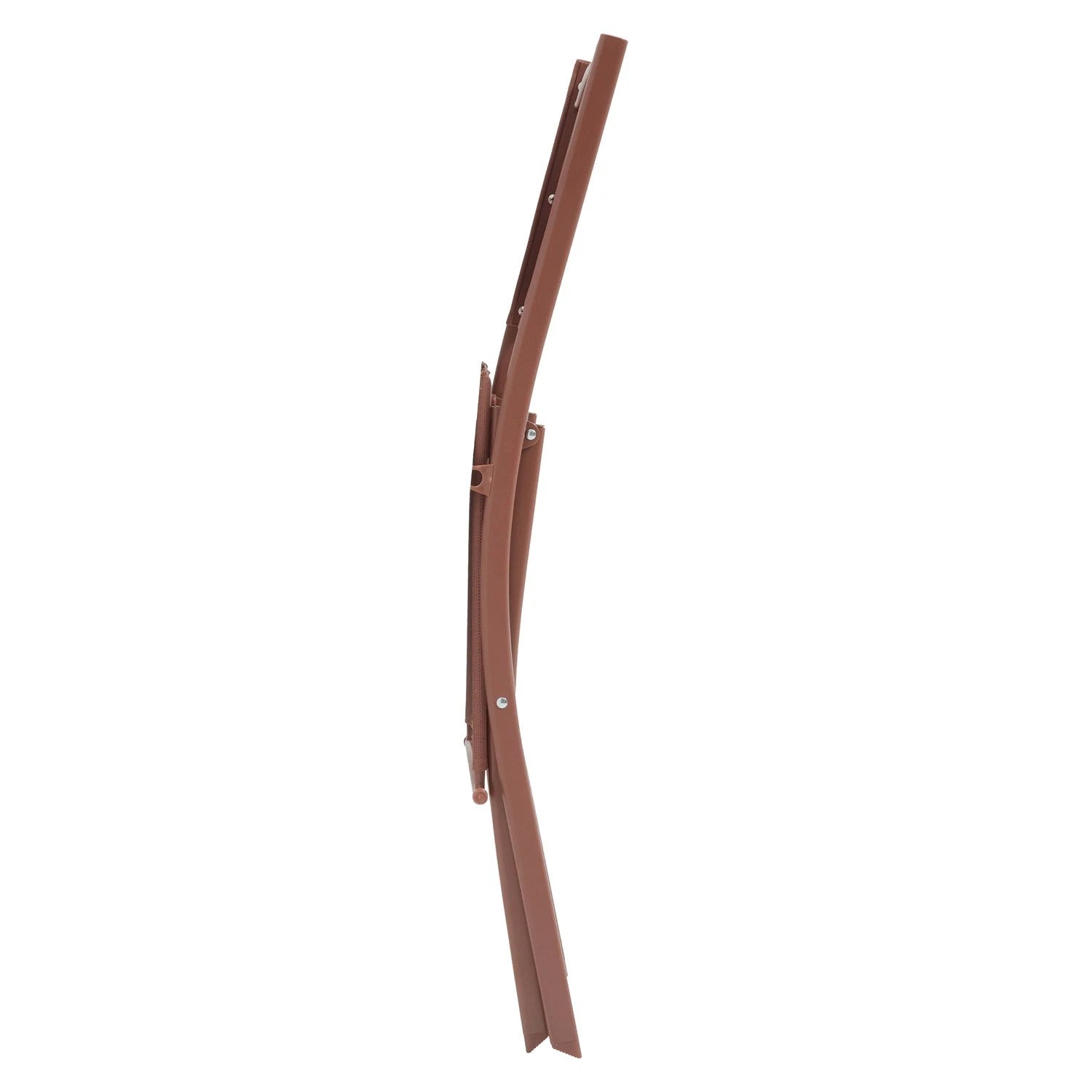 Sedia da Giardino Pieghevole Kasanova Modula Marrone Mogano, Salvaspazio in Acciaio e Texaline | 46x52x87 cm