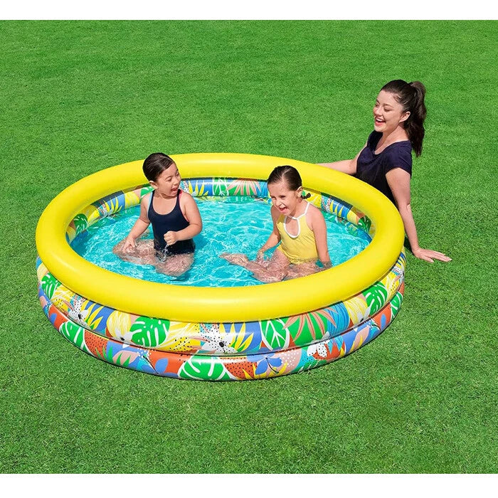 Piscina Gonfiabile Bestway Fantasia Floreale a 3 Anelli 168x38 cm, Piscina per Bambini e Famiglia | Bestway