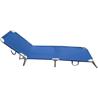 Lettino prendisole pieghevole da mare e giardino Maiorca blu 188x55 cm Biacchi
