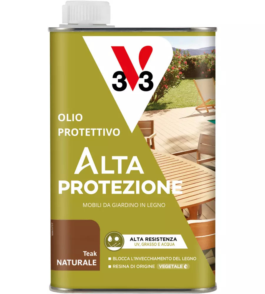 Olio Protettivo Teak 0,5L v33| Alta Protezione Mobili Esterno