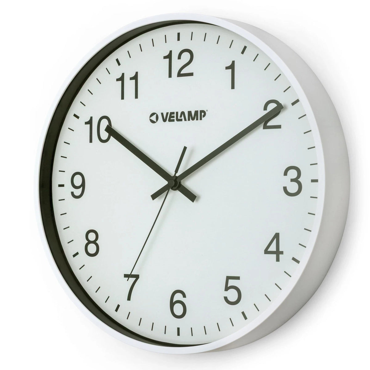 Orologio da Parete al Quarzo Rotondo 30 cm Bianco Velamp SER124-W