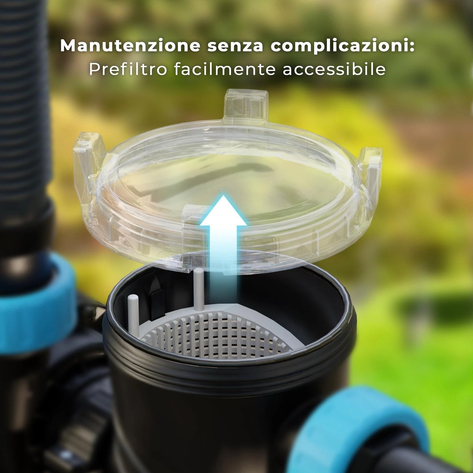Pompa filtro a sabbia 6000 l/h con prefiltro per piscine fuori terra Gre