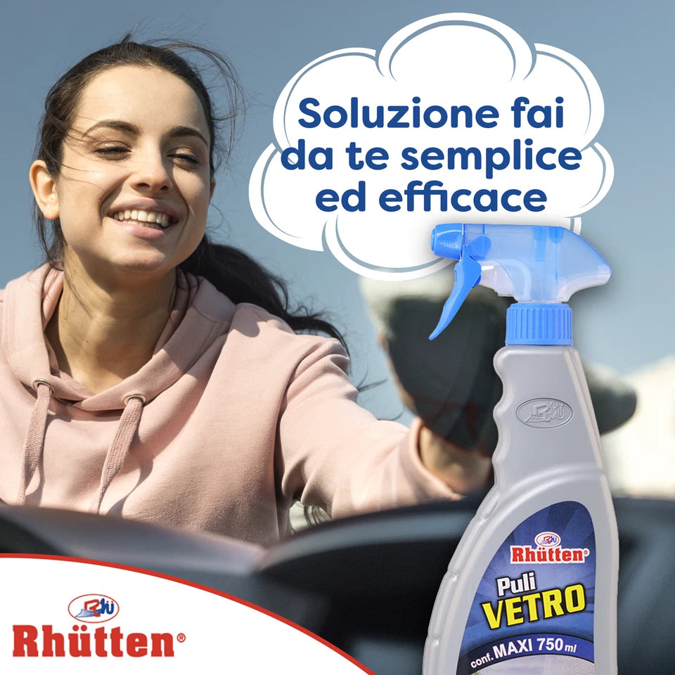 Rhütten Pulivetro Antipioggia 750 ml Detergente Idrorepellente per Vetri Auto