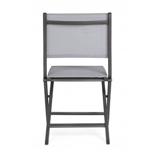 Sedia Pieghevole Bizzotto Elin in Alluminio e Textilene, Salvaspazio Outdoor | 47x57x88 cm