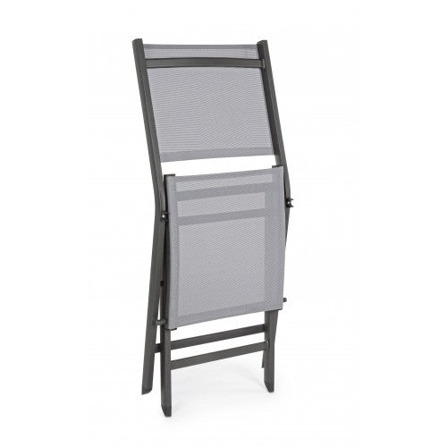 Sedia Pieghevole Bizzotto Elin in Alluminio e Textilene, Salvaspazio Outdoor | 47x57x88 cm