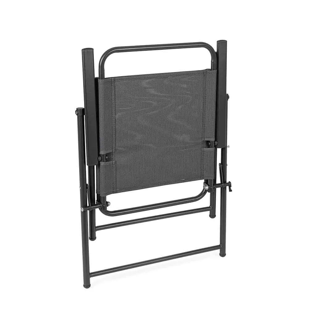 Set da Giardino Pompei con Tavolo in Vetro, 2 Poltrone Pieghevoli e Ombrellone a Manovella | Bizzotto