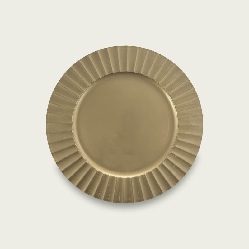 Sottopiatto Tondo Decorativo Colore Oro Diametro 33 cm per Tavola Elegante | Kasanova