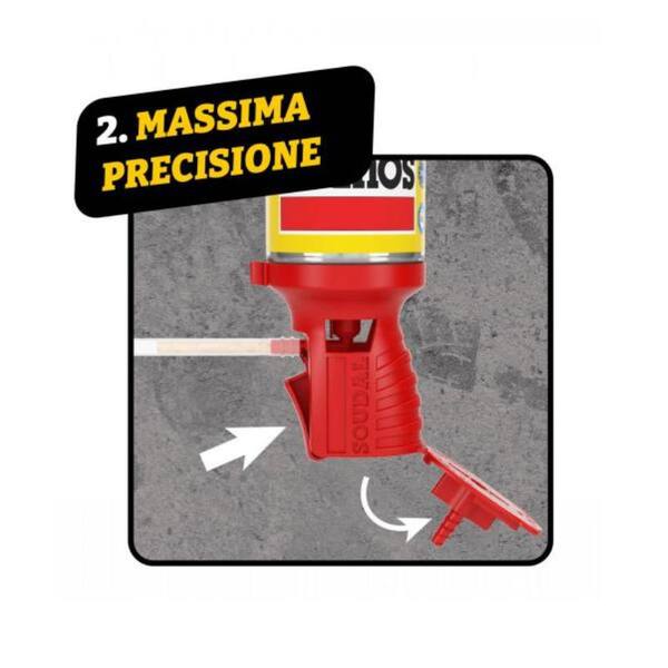 Schiuma Poliuretanica SOUDAL Genius Gun per Montaggio e Isolamento 750ml, Applicatore Manuale Riutilizzabile | SOUDAL