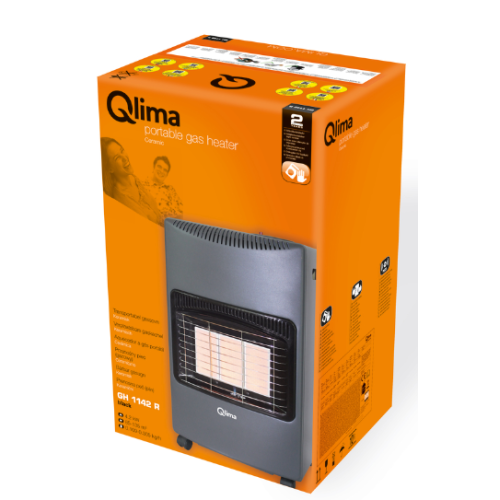 Stufa a Gas Infrarossi 4,2 kW 3 Potenze per Bombola 15 kg Qlima GH 1142 R