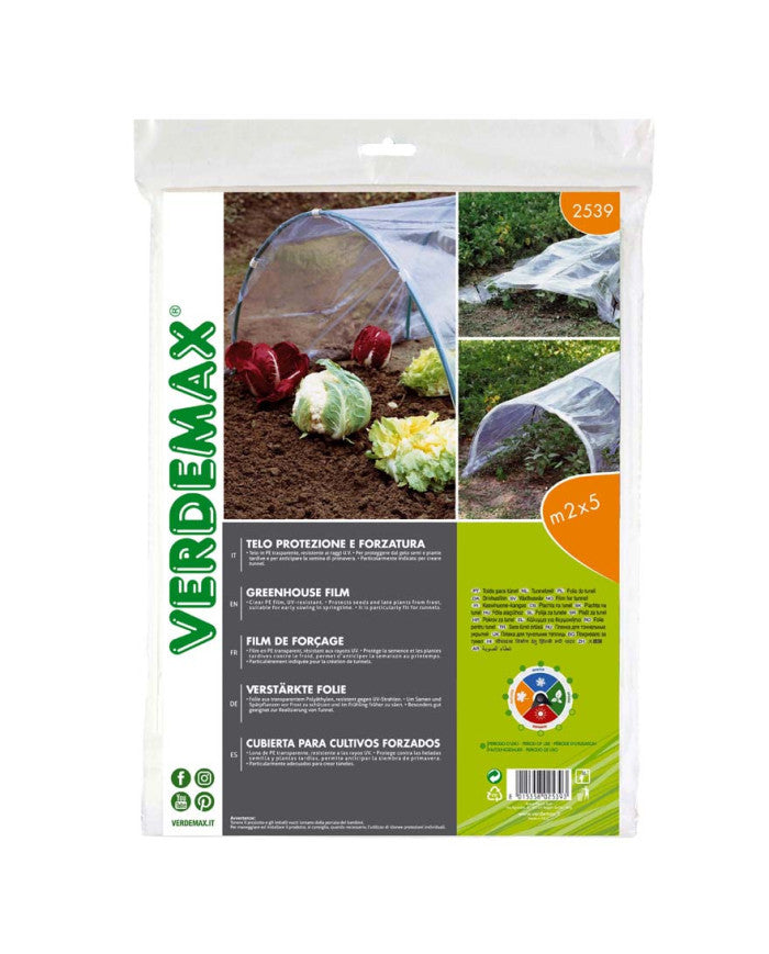 Telo PE di Forzatura Trasparente 2x5 Metri Verdemax