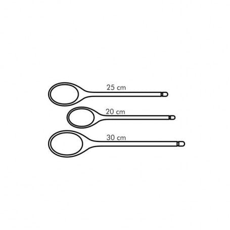 Set 3 cucchiai ovali mescolatori Woody Tescoma
