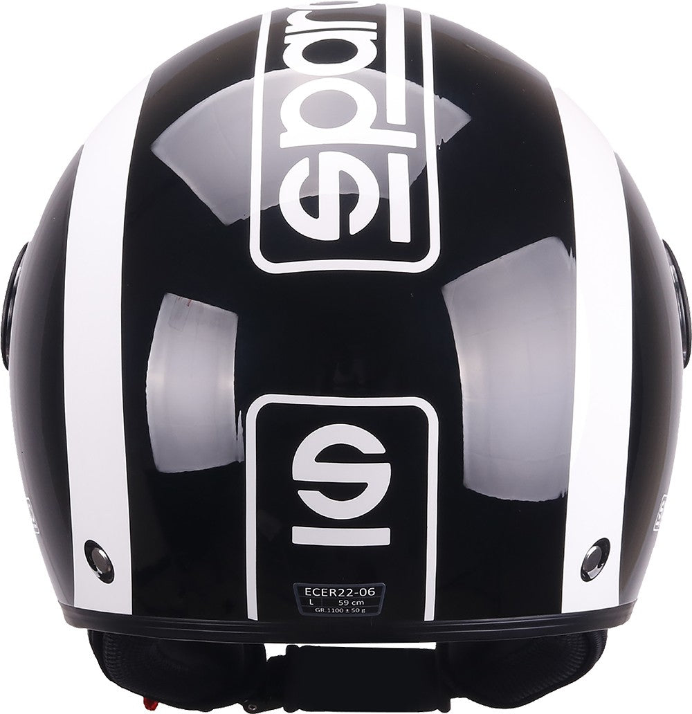 Casco Moto Sparco SP601 Integrale Nero/Bianco, Calotta in ABS ad Alta Resistenza Sparco