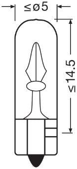Lampadine Auto OSRAM Original Line W2x4,6d 12V 1W 2 Pezzi