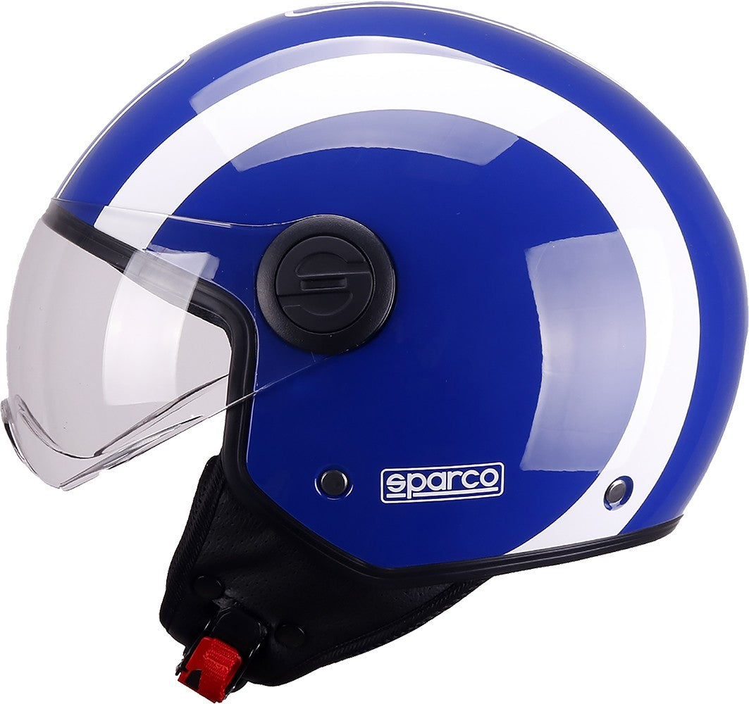 Casco Moto Sparco SP601 Integrale Blu/Bianco, Calotta ABS Alta Resistenza Sparco