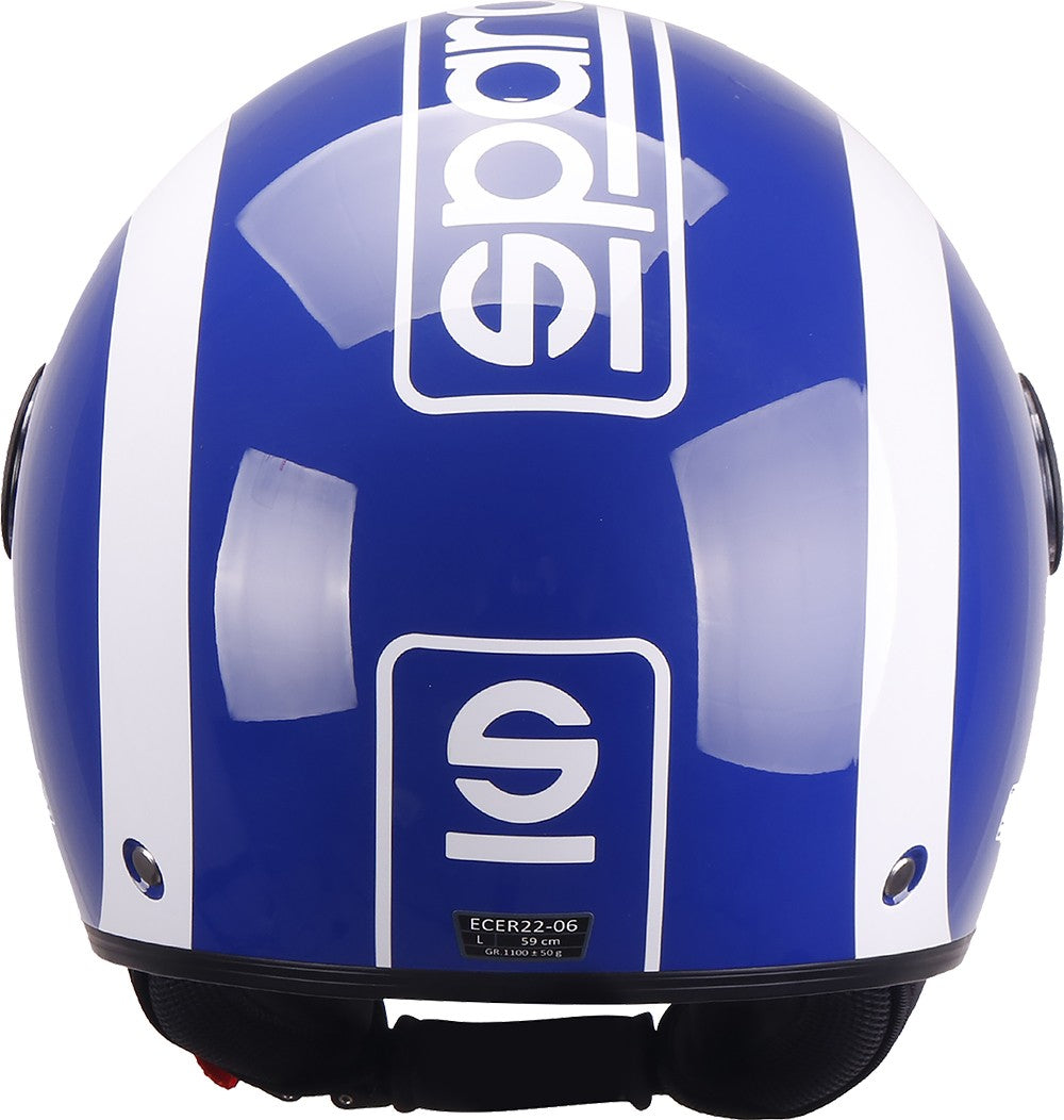 Casco Moto Sparco SP601 Integrale Blu/Bianco, Calotta ABS Alta Resistenza Sparco