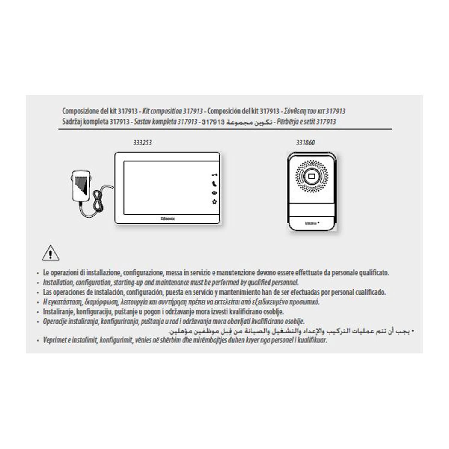 Videocitofono kit 2 fili mono/bi familiare 7