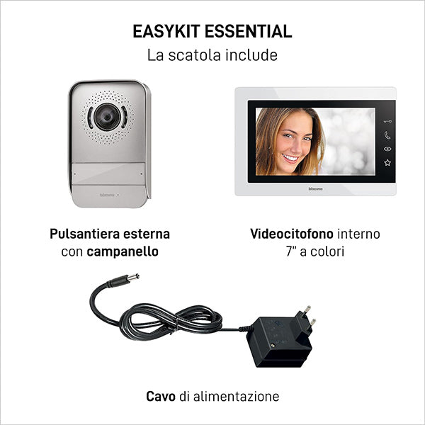 Videocitofono kit 2 fili mono/bi familiare 7
